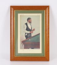 A pair of Vanity Fair snooker prints, "The Champion Roberts" and "He Might Be Champion If There Were