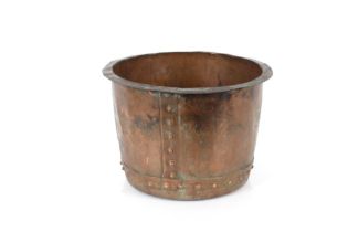 An antique copper, 49cm dia. x 34cm high