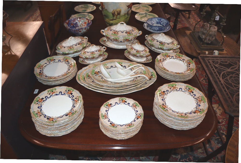 An extensive late Victorian dinner service by John Maddock & Sons, having foliate scroll - Image 2 of 2