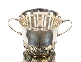 A Prince William silver and silver gilt Christening Porringer 1982, to commemorate the Royal