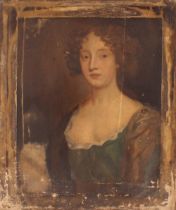 Late 18th Century school, portrait study of a lady, unsigned oil on canvas, 77cm x 63cm