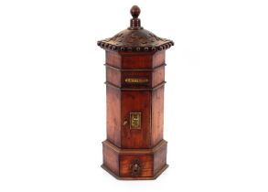 A mahogany replica country house letter box, 56cm high