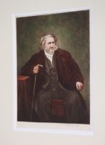 A folio of unframed engravings including Sir James Young Simpson after H. Scott Bridgewater, William