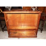 A Victorian mahogany open fronted bookcase, 97cm wide x 24cm deep x 89cm high