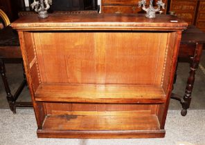 A Victorian mahogany open fronted bookcase, 97cm wide x 24cm deep x 89cm high