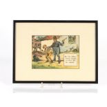 Nine vintage cricket prints by Crombie