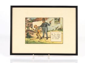 Nine vintage cricket prints by Crombie