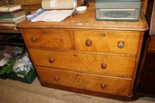 A Victorian chest fitted two short over two long d