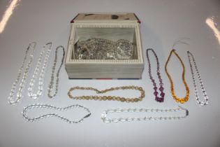 A box of approx. 20 1950's Austrian crystal neckla