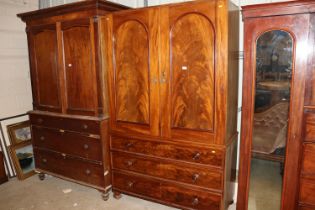 A Victorian mahogany linen press (adapted)