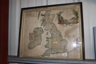 A 18th Century map D'Angleterre after Robert 50cm