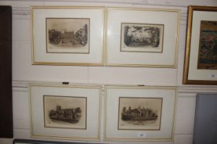 Four 19th Century etchings by W.E. Mackaness