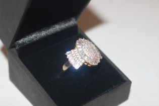 A Gems TV Sterling silver and diamond dress ring,