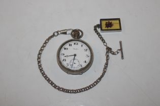 A pocket watch with chain