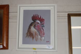 John Ryan, acrylic study of a cockerel