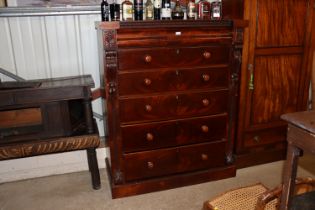 A Victorian mahogany Scottish chest, 120cm wide x