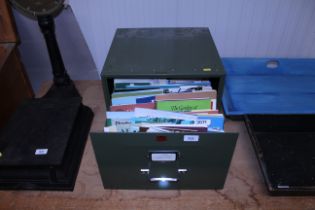 A Veterans Series table top filing cabinet with co