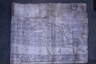 A map of London in the reign of Queen Elizabeth I and a Elizabeth exhibition book