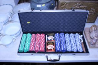 A cased poker set