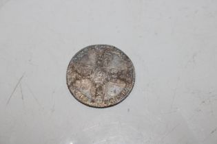 A 1757 silver sixpence