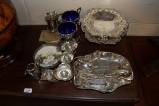 A quantity of silver plated items