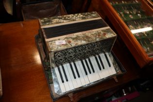 A "The Vickery Piano Accordion" with fitted carry