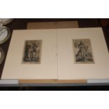 Phillip Gallé, two mounted book plates