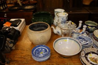 A quantity of china to include a Rye pottery bowl;