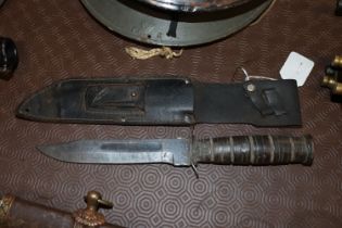 A US WWII Marines N3 fighting knife