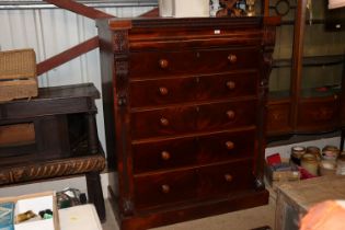 A Victorian mahogany Scottish chest