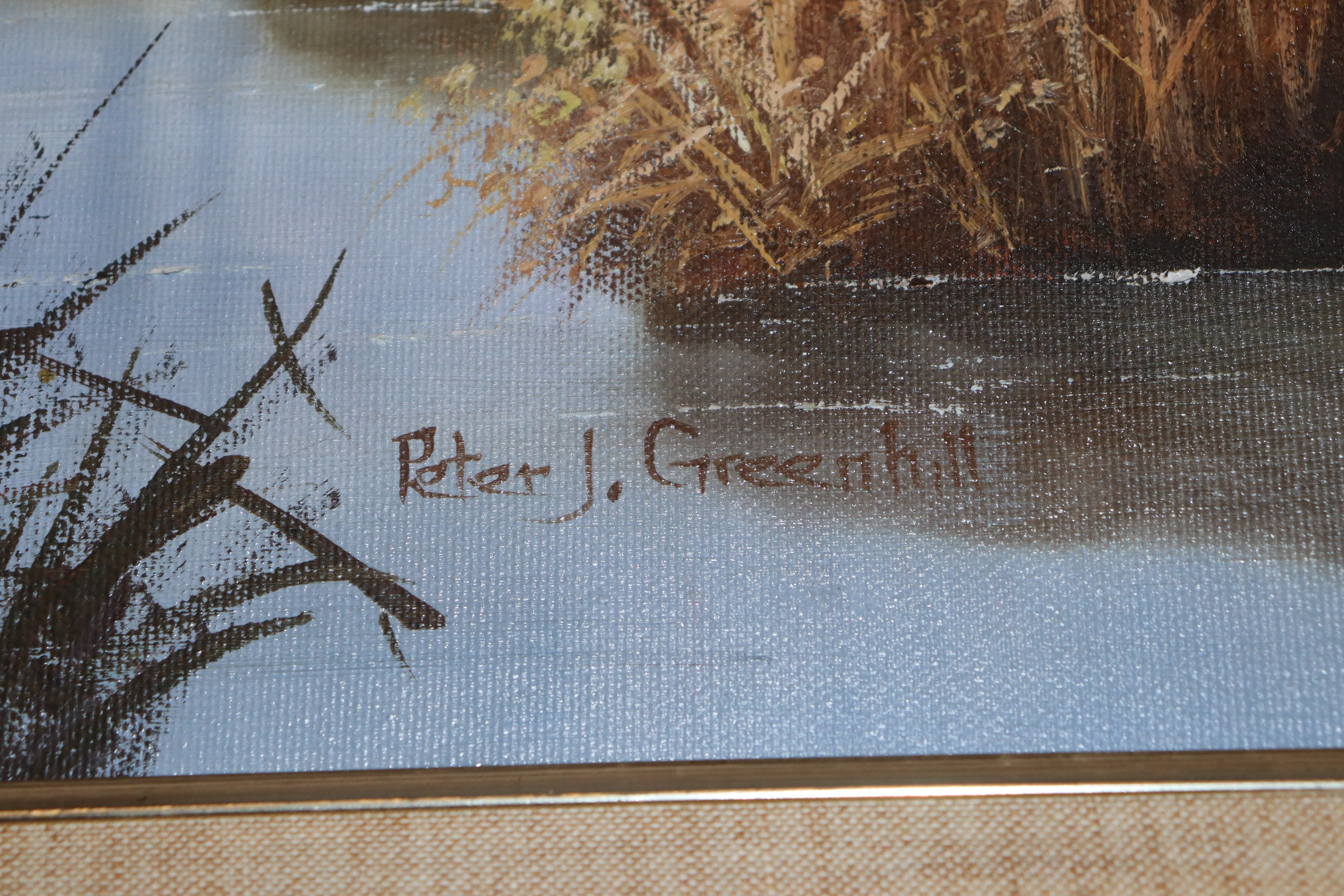 Two Peter J. Greenhill rural studies with river an - Bild 4 aus 4