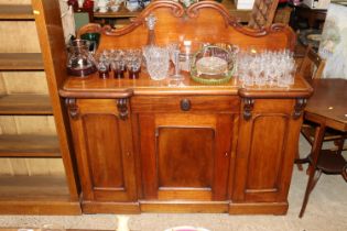 A Victorian mahogany sideboard