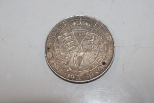 An Old Head 1901 silver Victorian florin