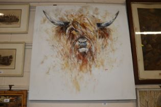John Ryan, acrylic on canvas depicting highland co
