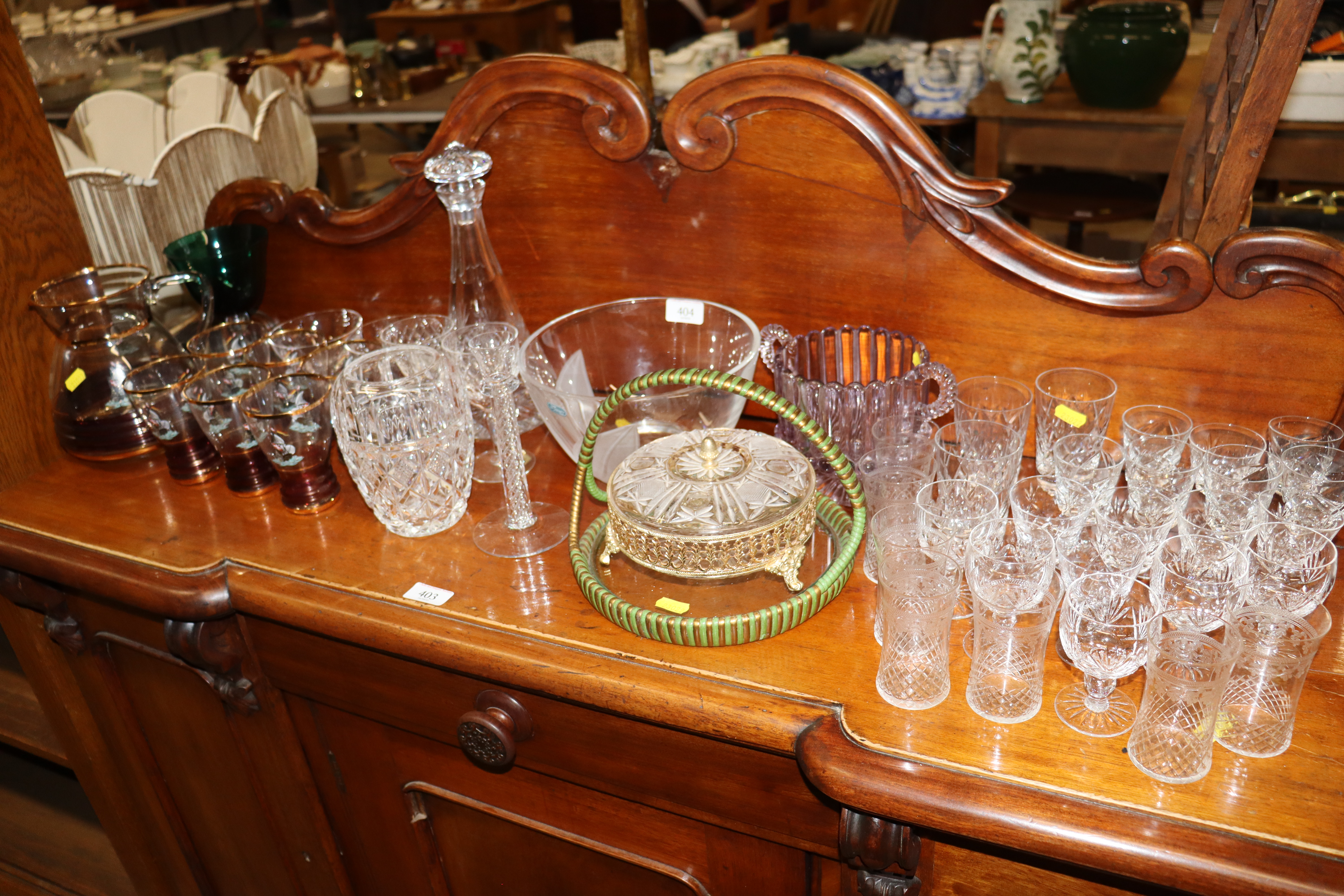 A quantity of various glassware to include lemonad