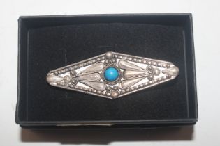 A continental 800 vintage silver and turquoise bro