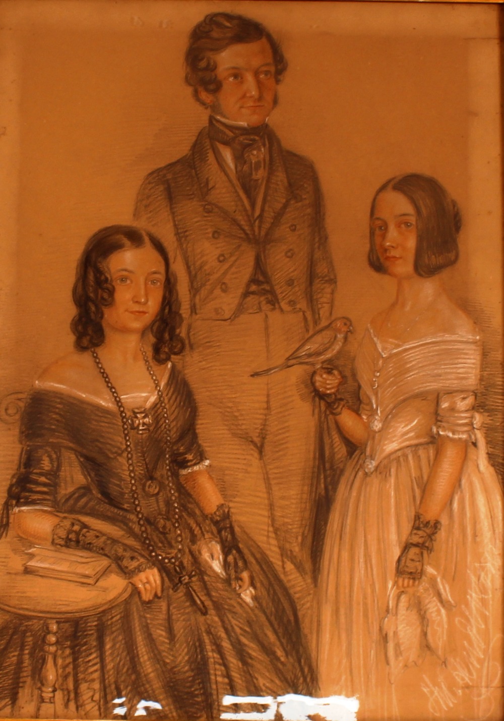 19th century school, portrait study of a family gr - Bild 2 aus 2