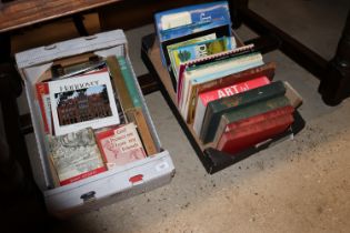 Two boxes of various books