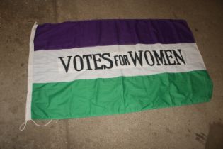 A Votes For Women Suffragettes type flag