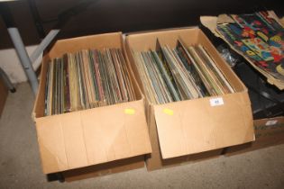 Two boxes of LP's