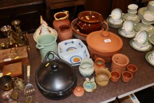 A quantity of various china to include egg crock;