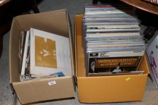 Two boxes of various Vinyl records