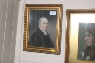 A gilt framed pastel portrait study of a gentleman