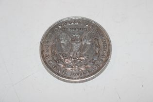 A 1921 silver Morgan dollar