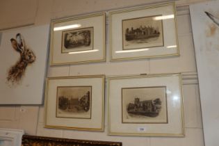 Four 19th Century etchings by W.E. Mackaness