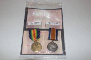 B.W.M. and Victory medals to 7358 Pvt J.H. Spencer