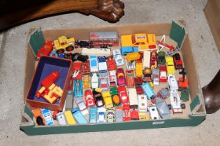 An box of various die-cast and other vehicles to i