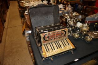 A Salvini piano accordion with carry case