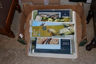 A box of RSPB Terence James Bond bird calendars