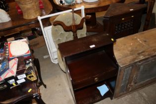 A bedside stand fitted single drawer a side table